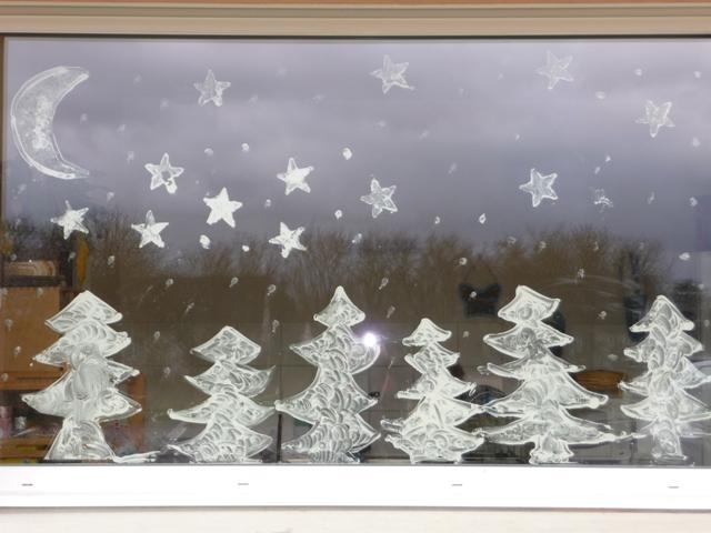 Je décore mes vitres pour Noël avec du Blanc de Meudon (Blog Zôdio)